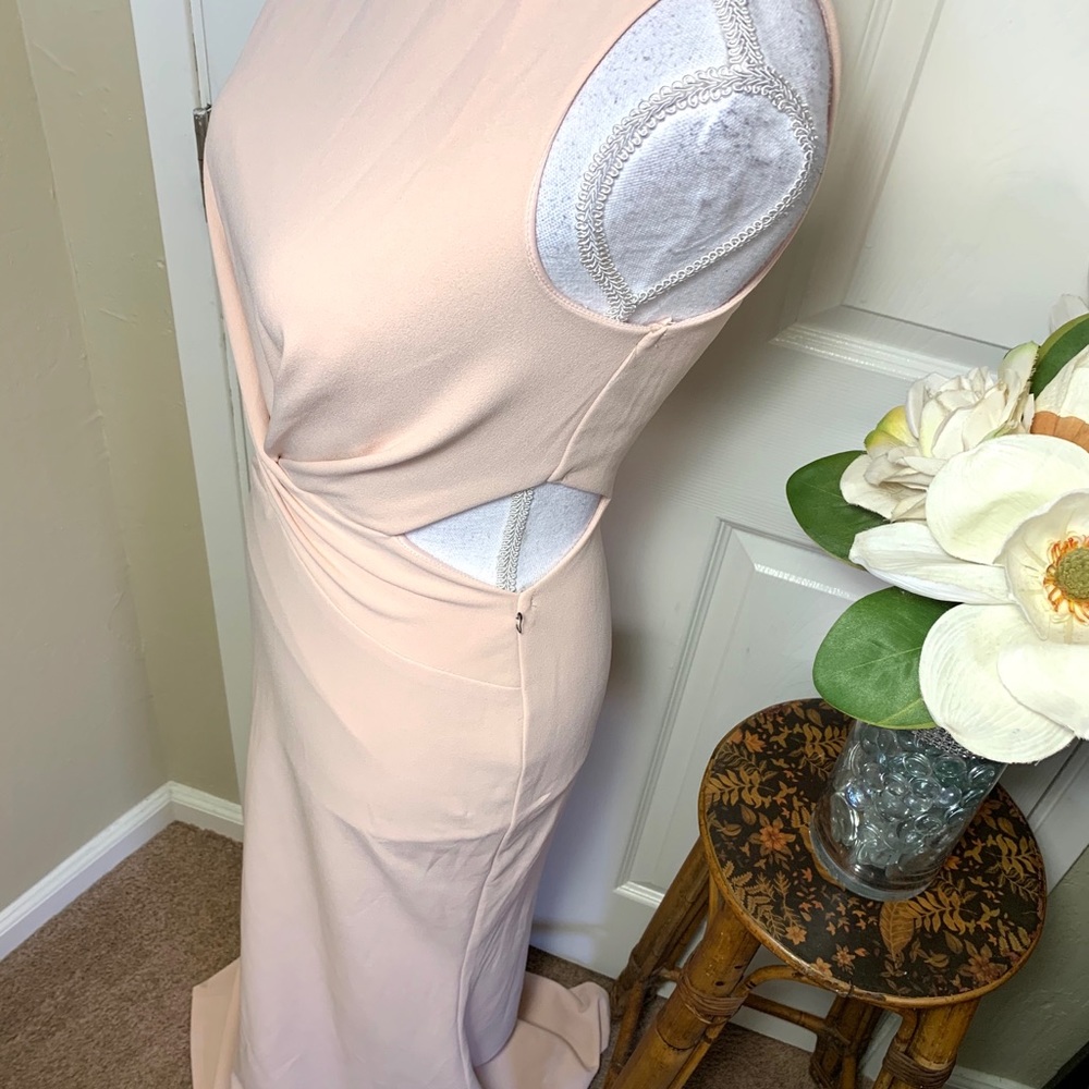 New Lulu’s Trista Blush Cutout Maxi Dress - Picture 9 of 10